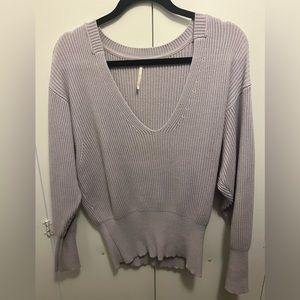 Free People Purple Oversized Sweater